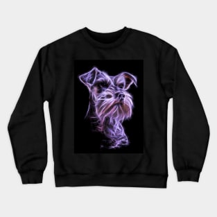 Schnauzer Cute Portrait Loft and Spiritual Style Crewneck Sweatshirt